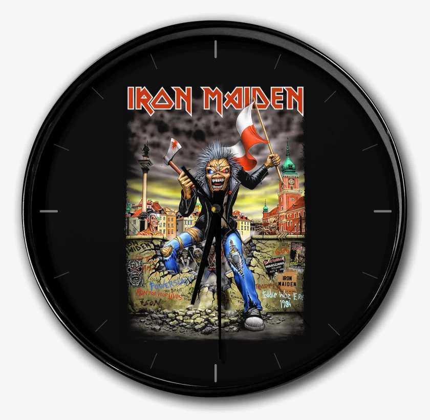 Reloj Negro de Iron Maiden Polonia