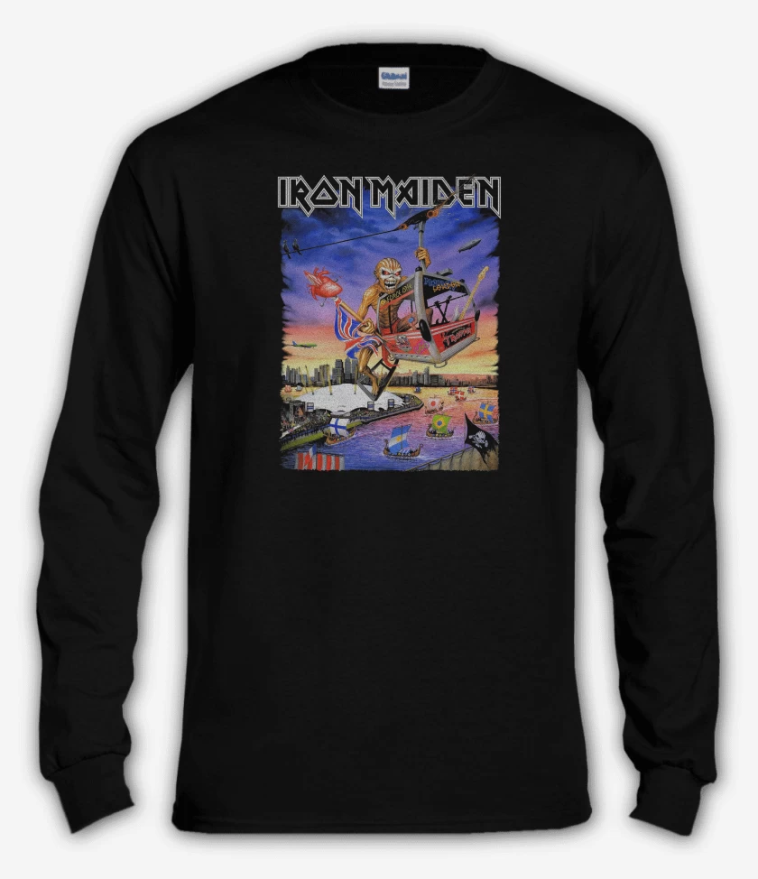 Polera manga larga Negro de Iron Maiden Eddie TOUR