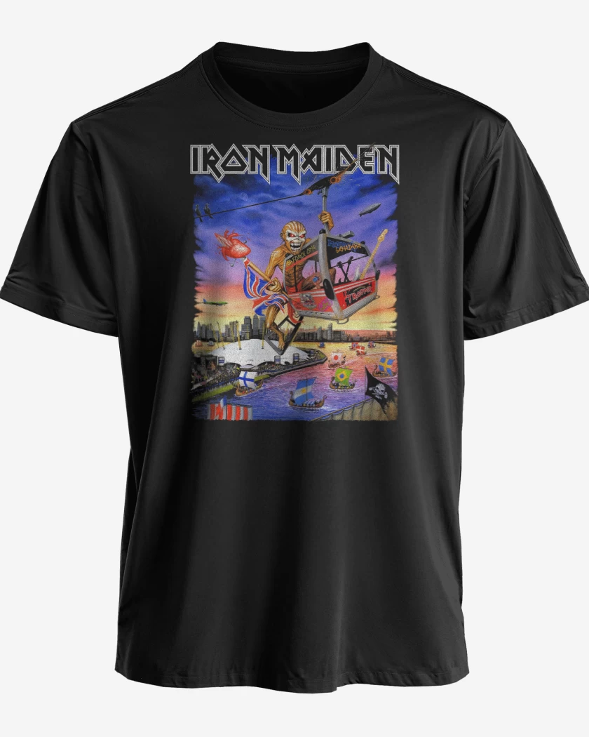 Polera Negro de Iron Maiden Eddie TOUR