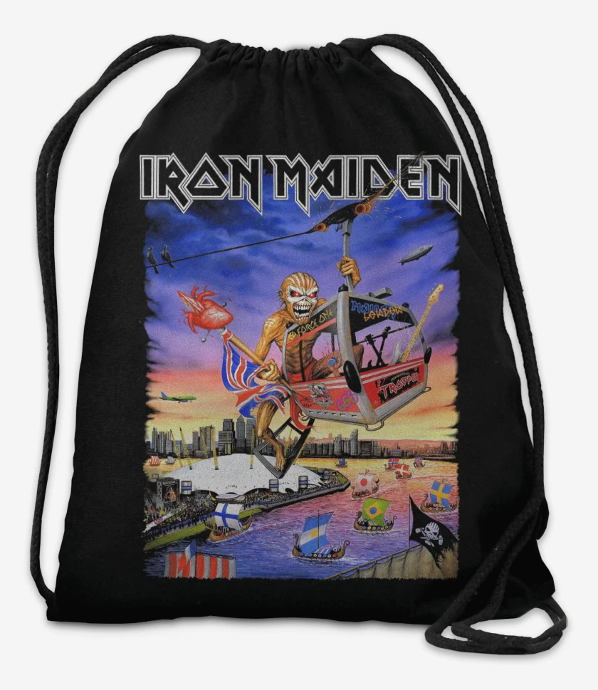 Mochila Negro de Iron Maiden Eddie TOUR