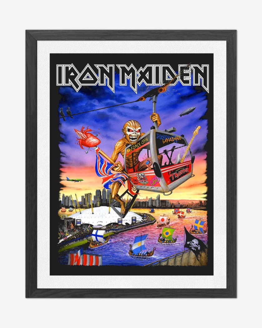 Cuadro decorativo Negro de Iron Maiden Eddie TOUR