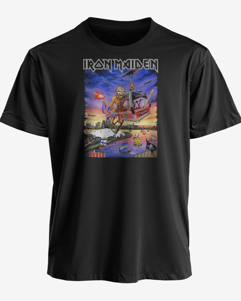 Polera premium Negro de Iron Maiden Eddie TOUR