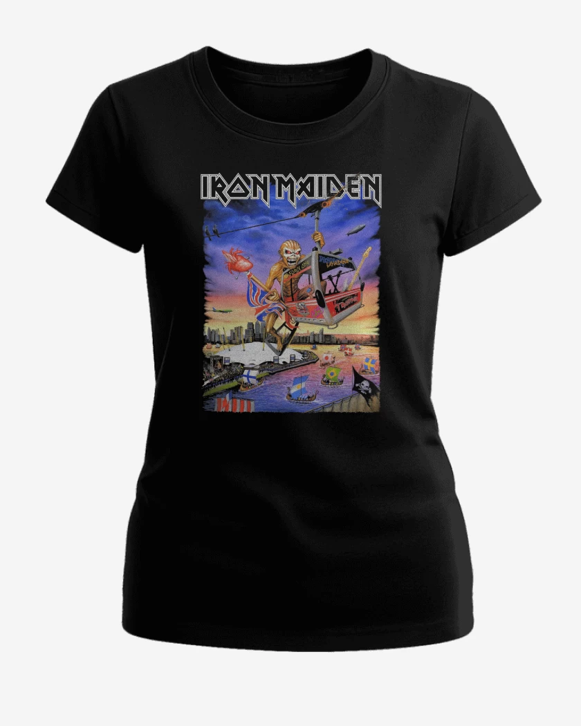 Polera de Mujer Negro de Iron Maiden Eddie TOUR