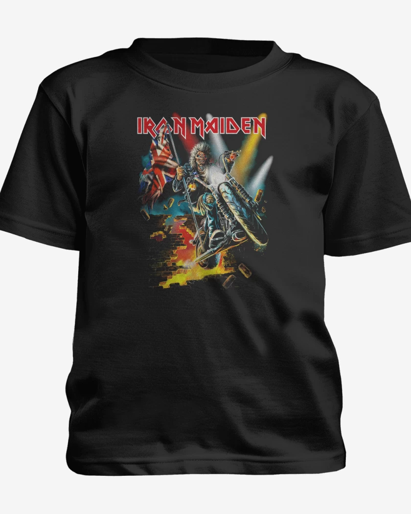 Polera de niño Negro de Iron Maiden Eddie England