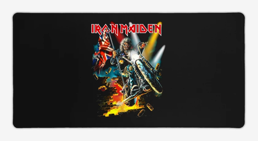 Mouse pad Gamer Negro de Iron Maiden Eddie England
