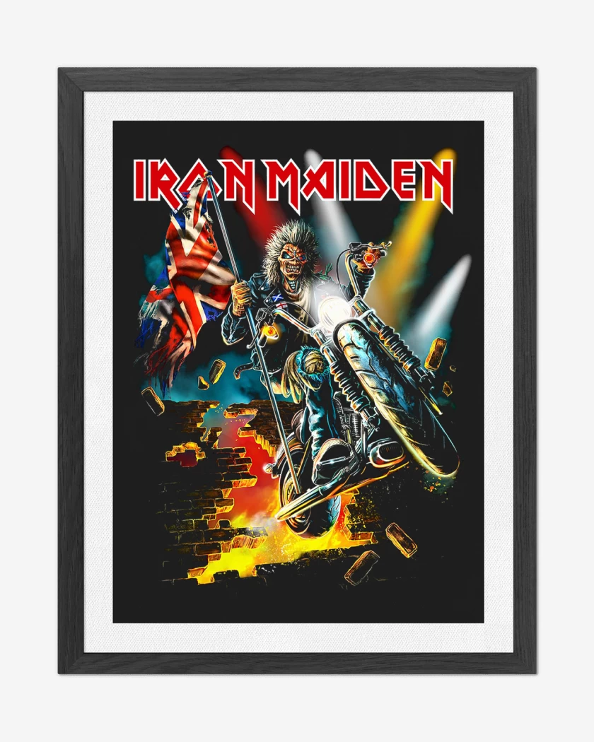 Cuadro decorativo Negro de Iron Maiden Eddie England