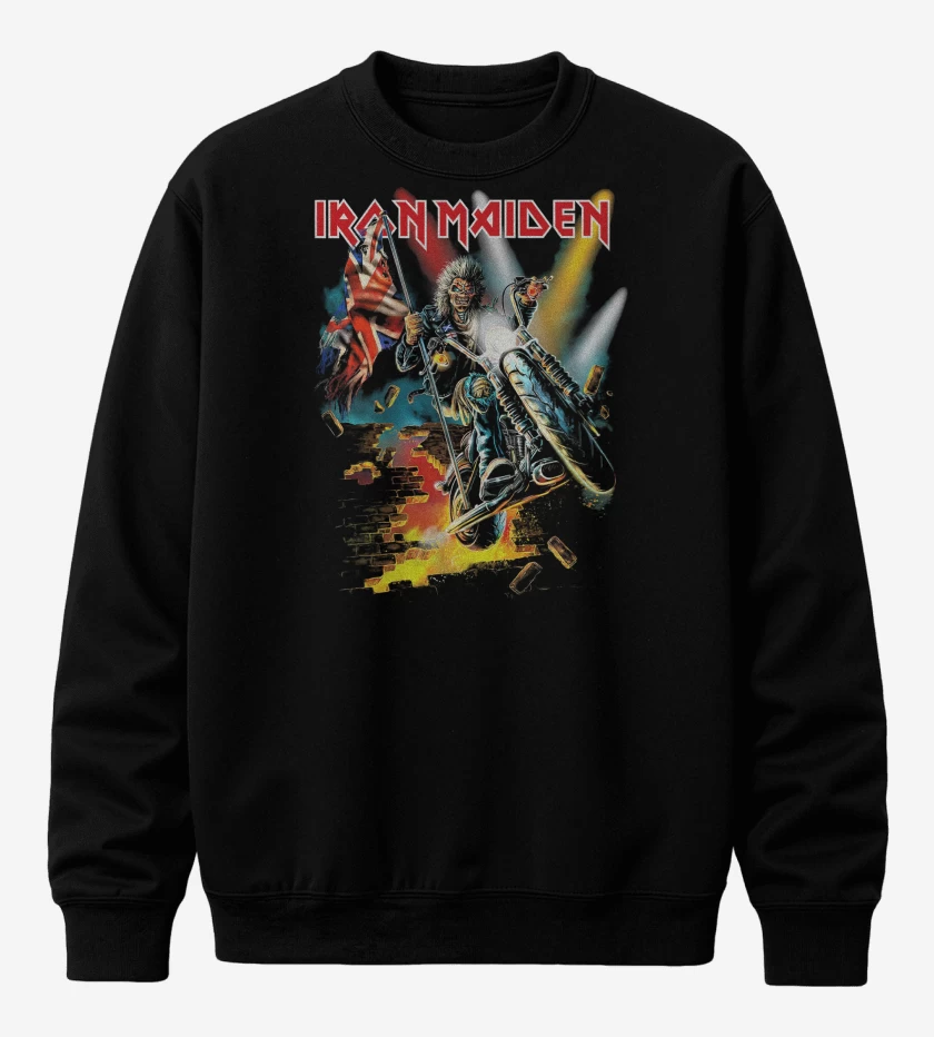 Poleron polo Negro de Iron Maiden Eddie England