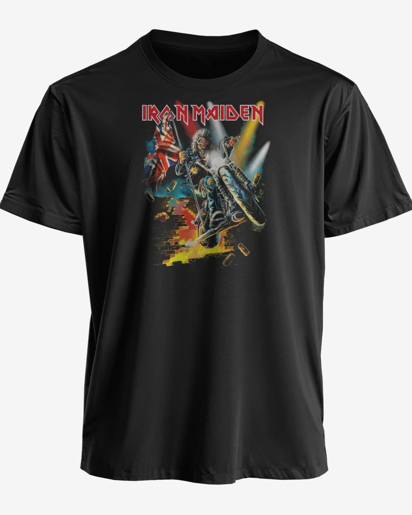 Polera premium Negro de Iron Maiden Eddie England