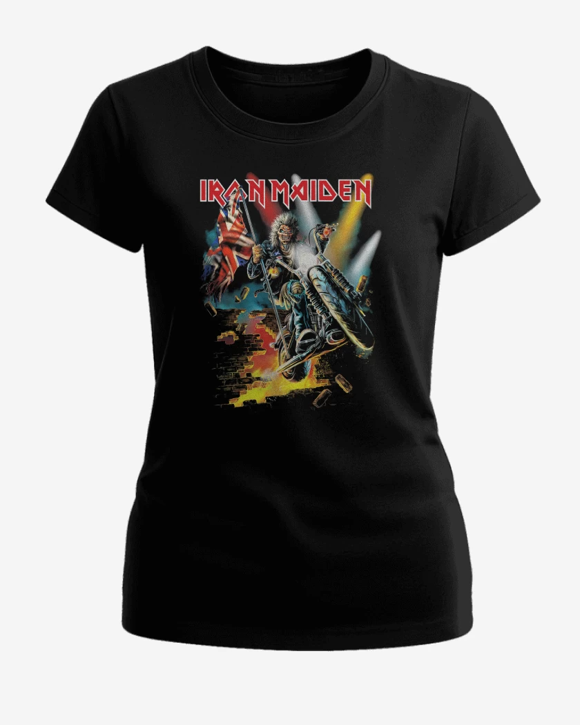 Polera de Mujer Negro de Iron Maiden Eddie England
