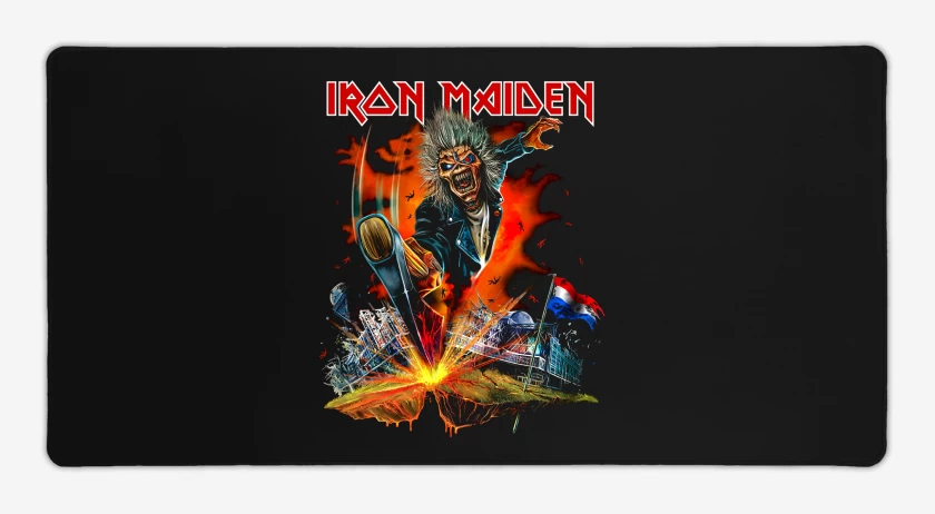 Mouse pad Gamer Negro de Iron Maiden Paises Bajos