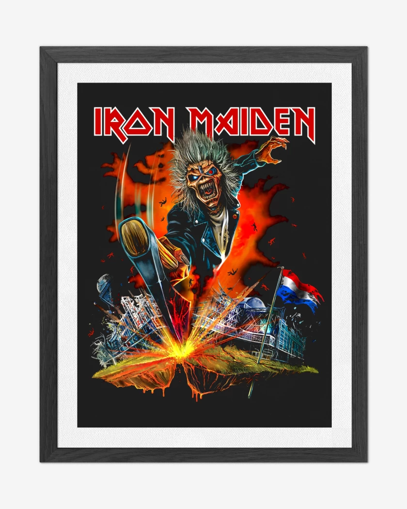 Cuadro decorativo Negro de Iron Maiden Paises Bajos