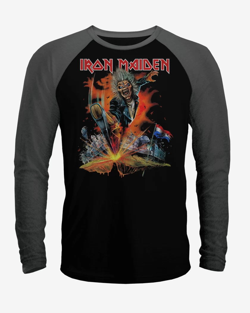 Polera Raglan Iron Maiden Paises Bajos