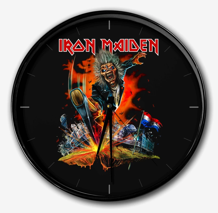 Reloj Negro de Iron Maiden Paises Bajos