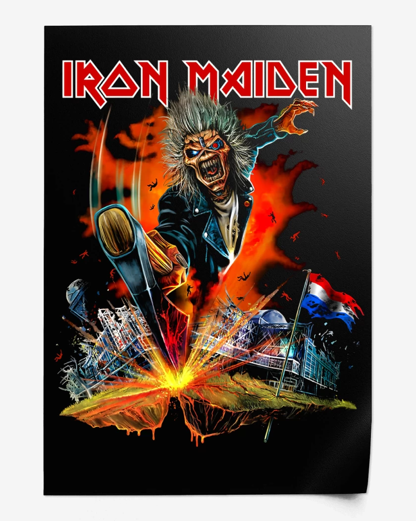 Print Iron Maiden Paises Bajos