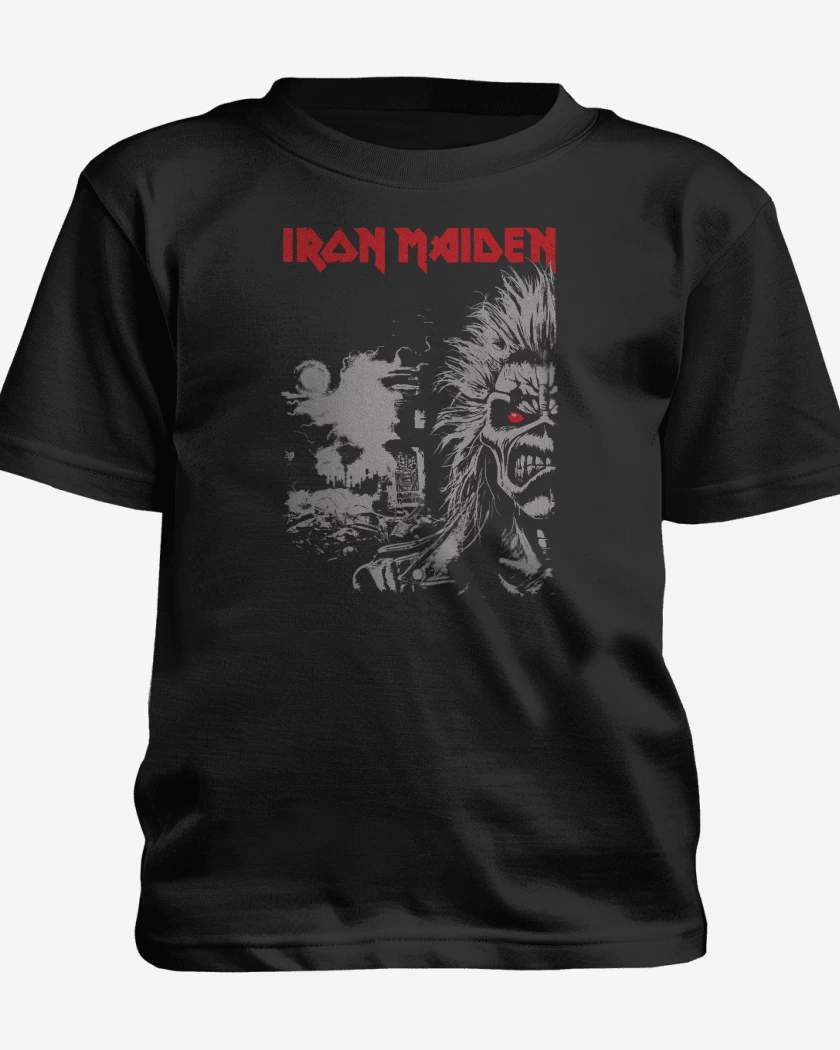 Polera de niño Negro de Iron Maiden Est 1975