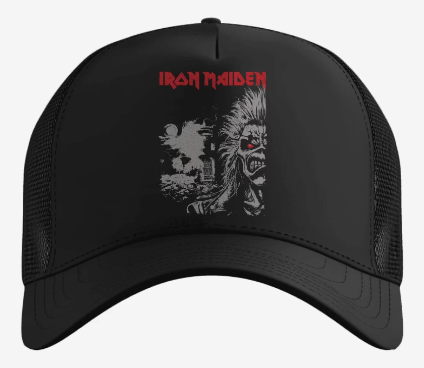 Gorro Negro de Iron Maiden Est 1975