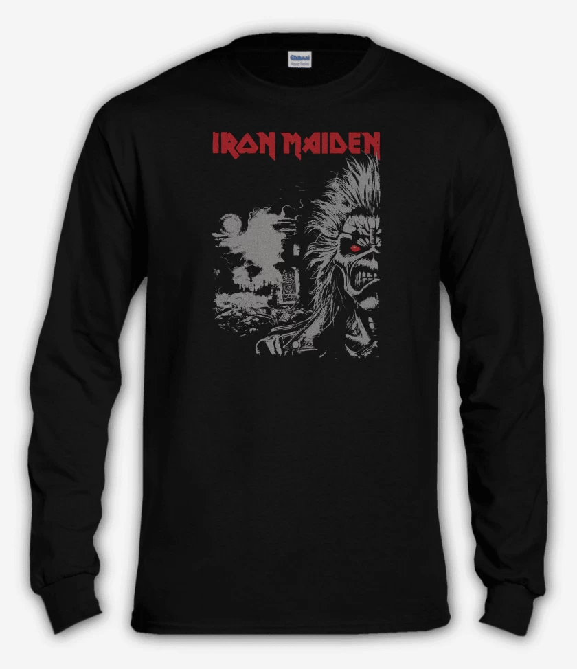 Polera manga larga Negro de Iron Maiden Est 1975