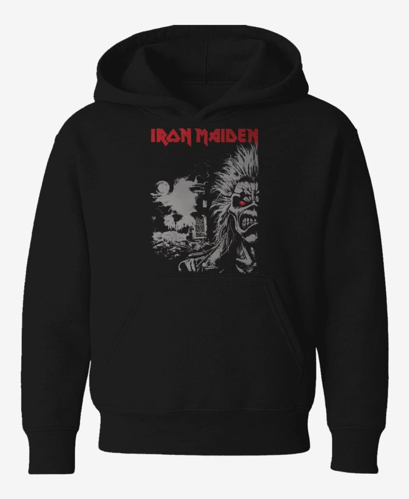 Poleron de niño Negro de Iron Maiden Est 1975
