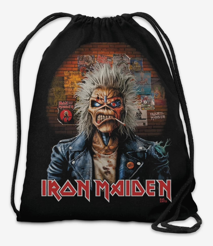 Mochila Negro de Iron Maiden Eddie Wall