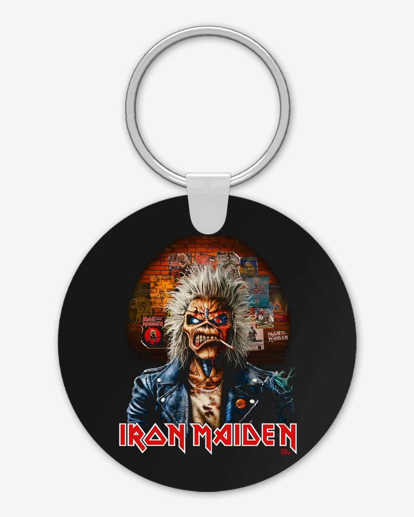 Llavero Negro de Iron Maiden Eddie Wall