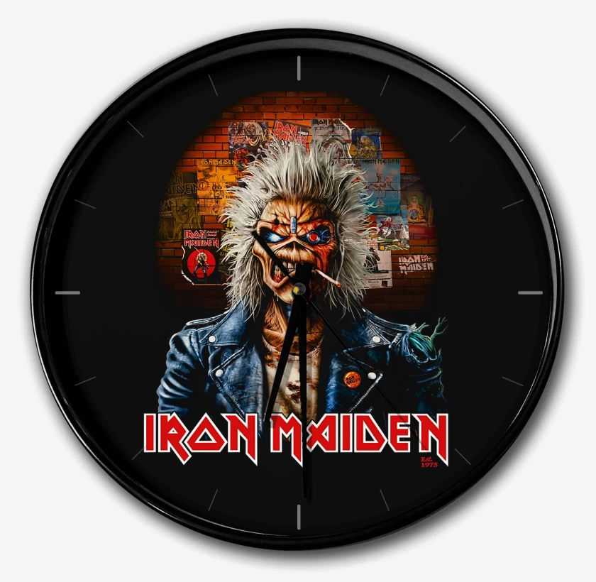 Reloj Negro de Iron Maiden Eddie Wall