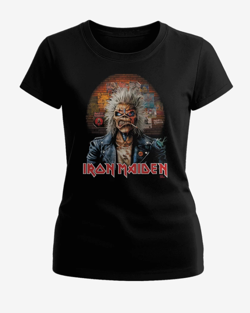 Polera de Mujer Iron Maiden Eddie Wall