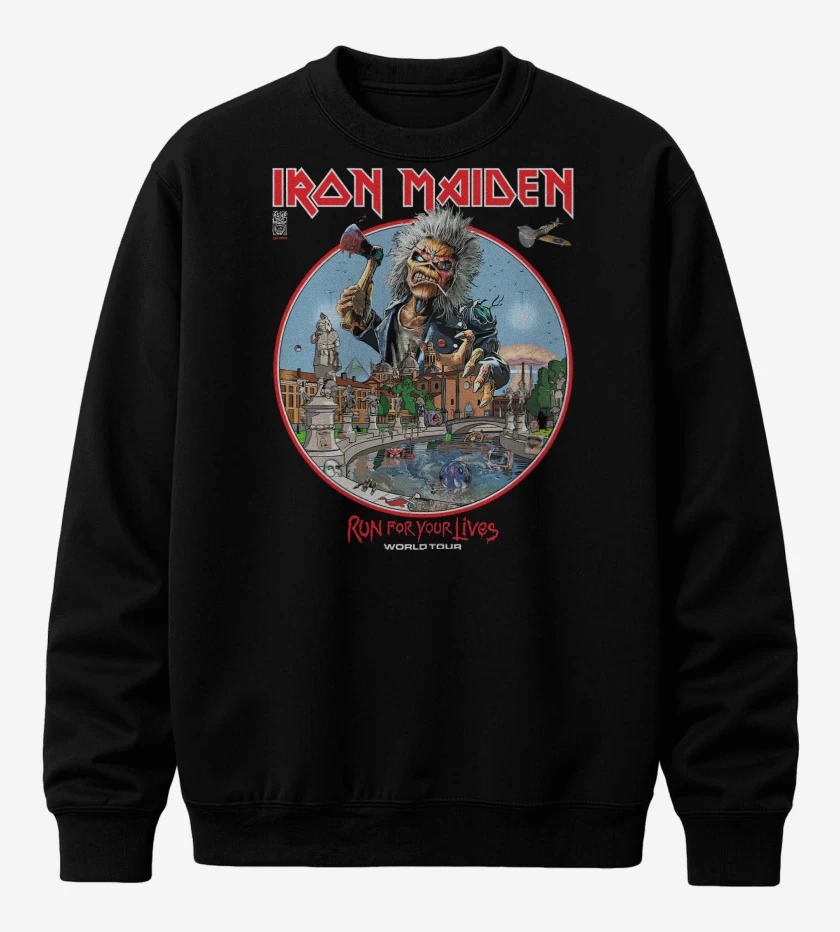 Poleron polo Iron Maiden Run For Your Lives World