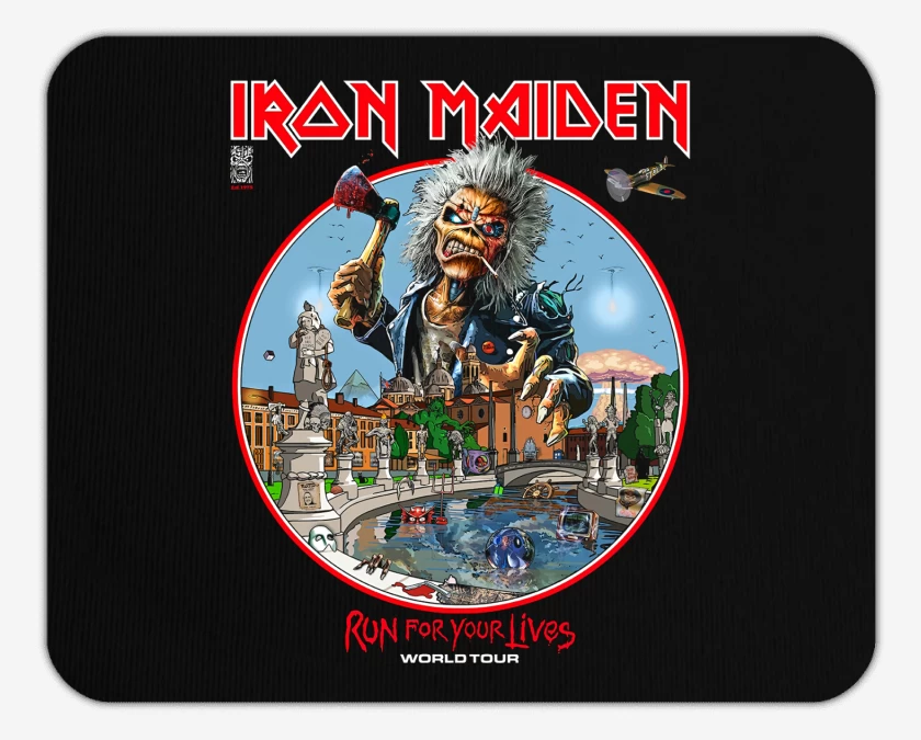 Mousepad Iron Maiden Run For Your Lives World