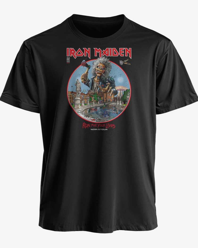 Polera premium Iron Maiden Run For Your Lives World
