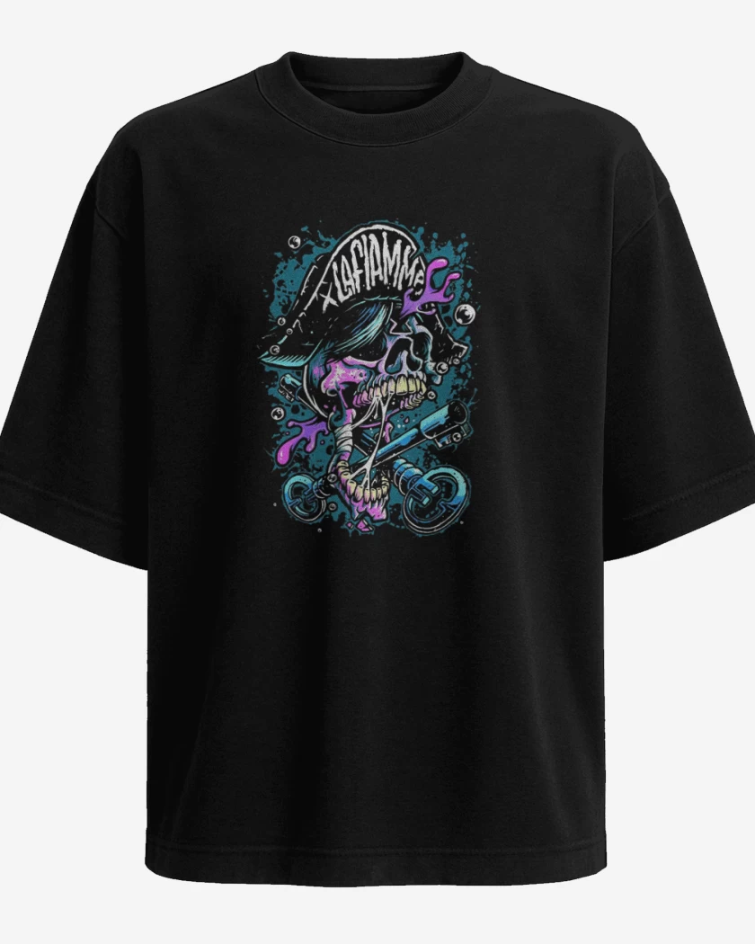 Polera Oversize Negro de La flamme