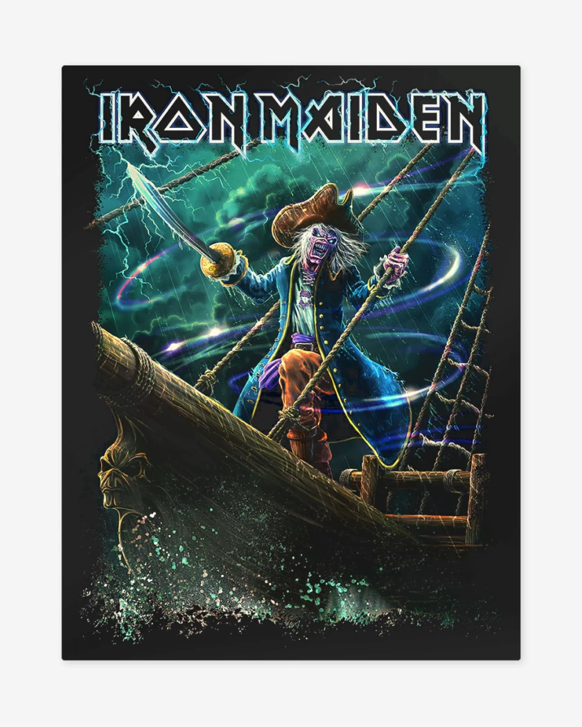 Print metalico Negro de Iron Maiden Rime of the Ancient Mariner