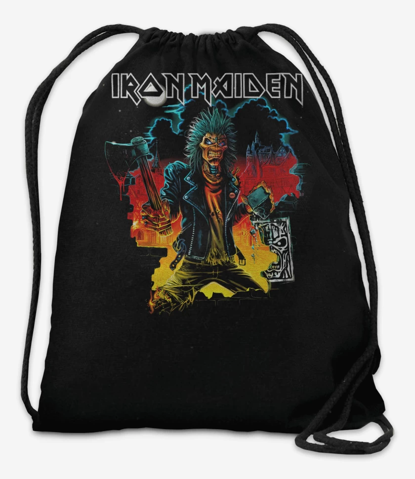 Mochila Negro de Iron Maiden Break the Wall