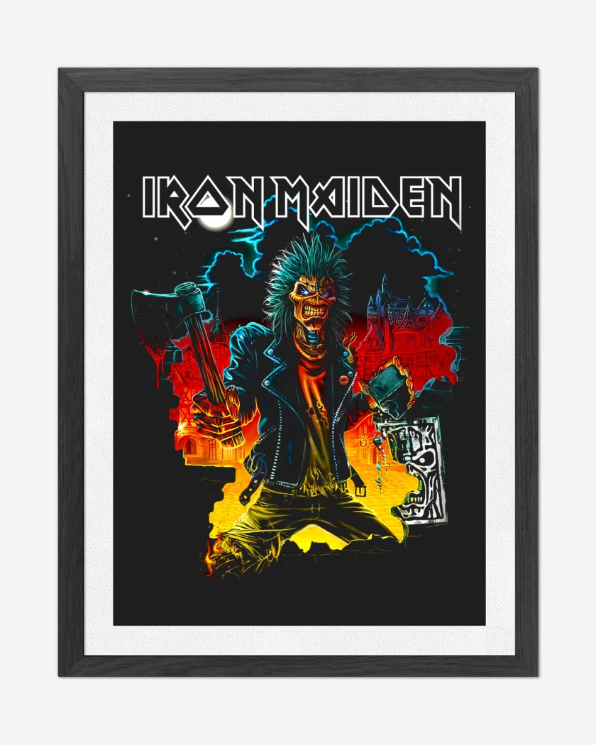 Cuadro decorativo Negro de Iron Maiden Break the Wall