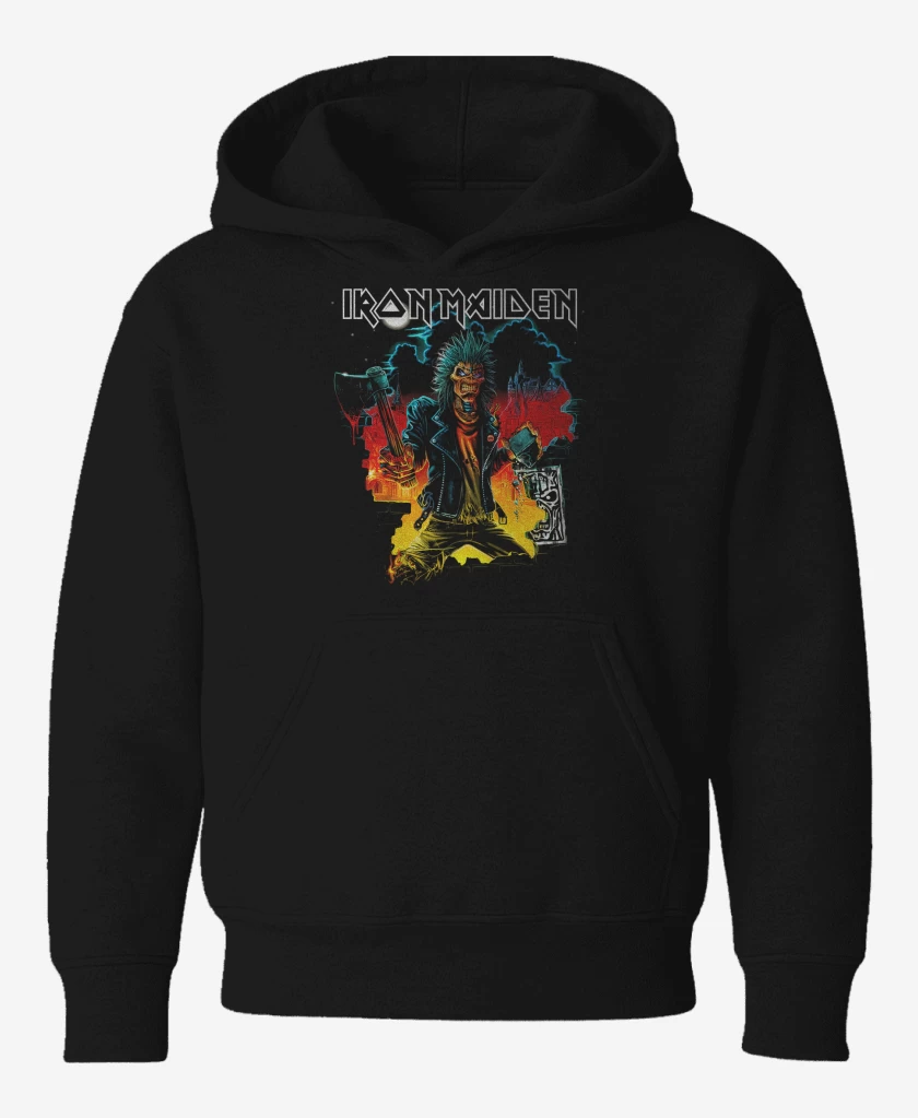 Poleron de niño Negro de Iron Maiden Break the Wall