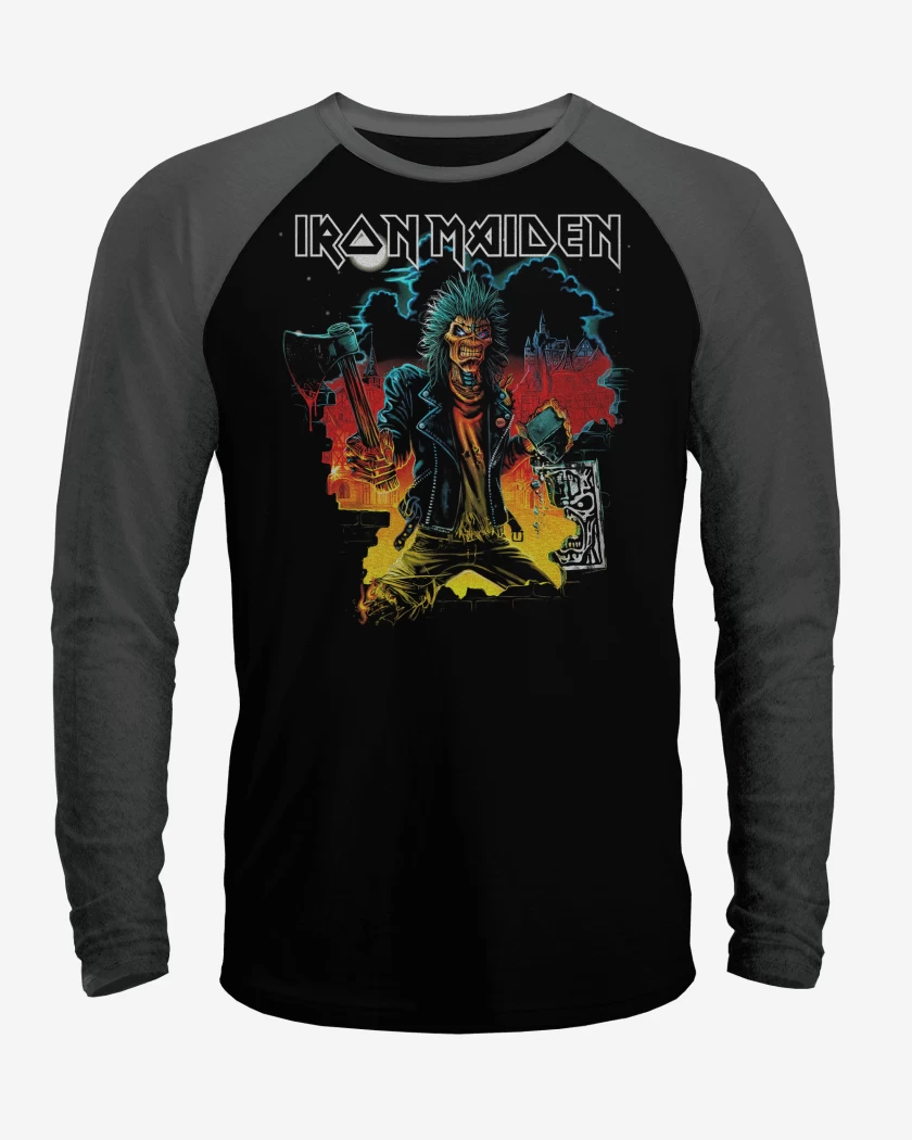 Polera Raglan Iron Maiden Break the Wall