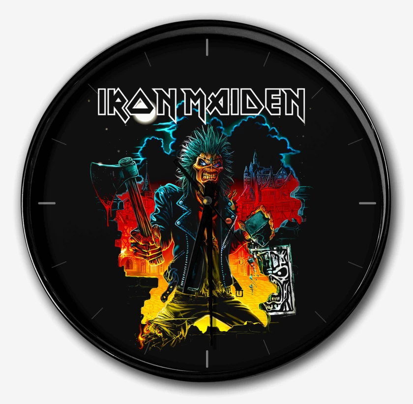 Reloj Negro de Iron Maiden Break the Wall