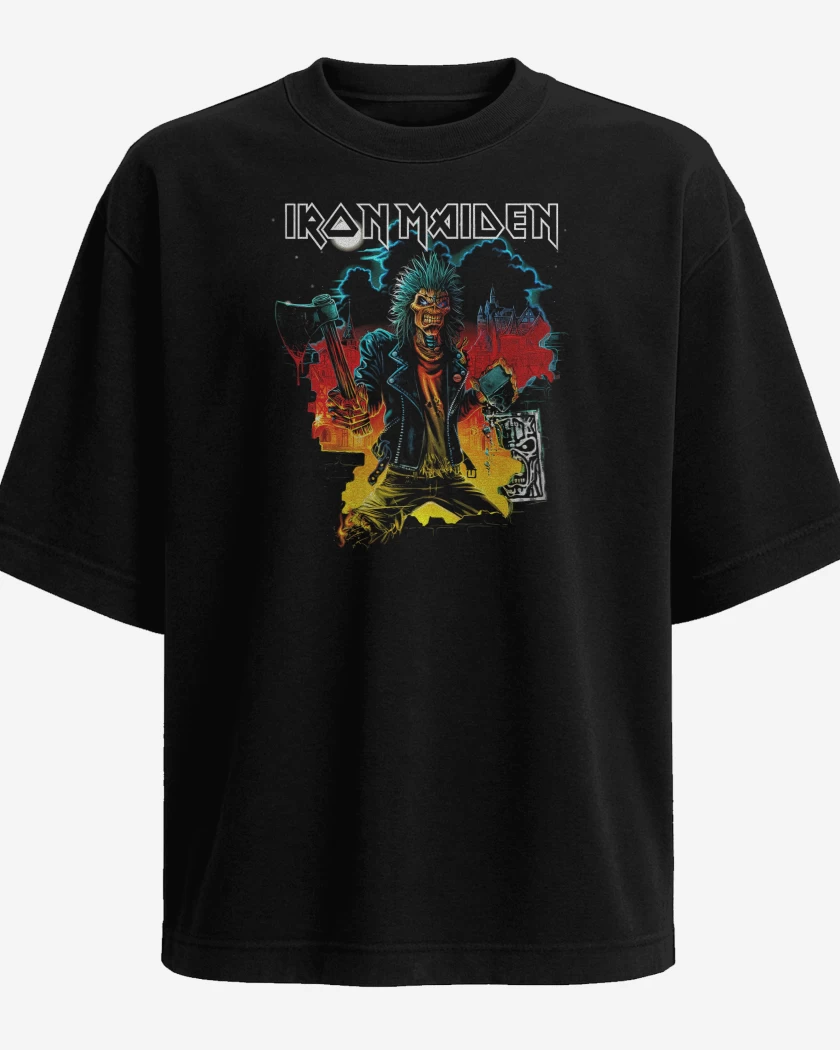 Polera Oversize Iron Maiden Break the Wall