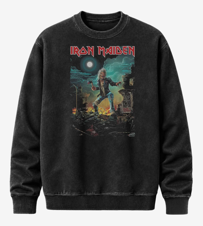 Poleron Polo Acid Wash Negro de Run for your Lives Eddie