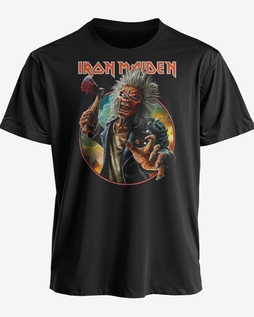 Polera Iron Maiden Eddie Run For Your Lives