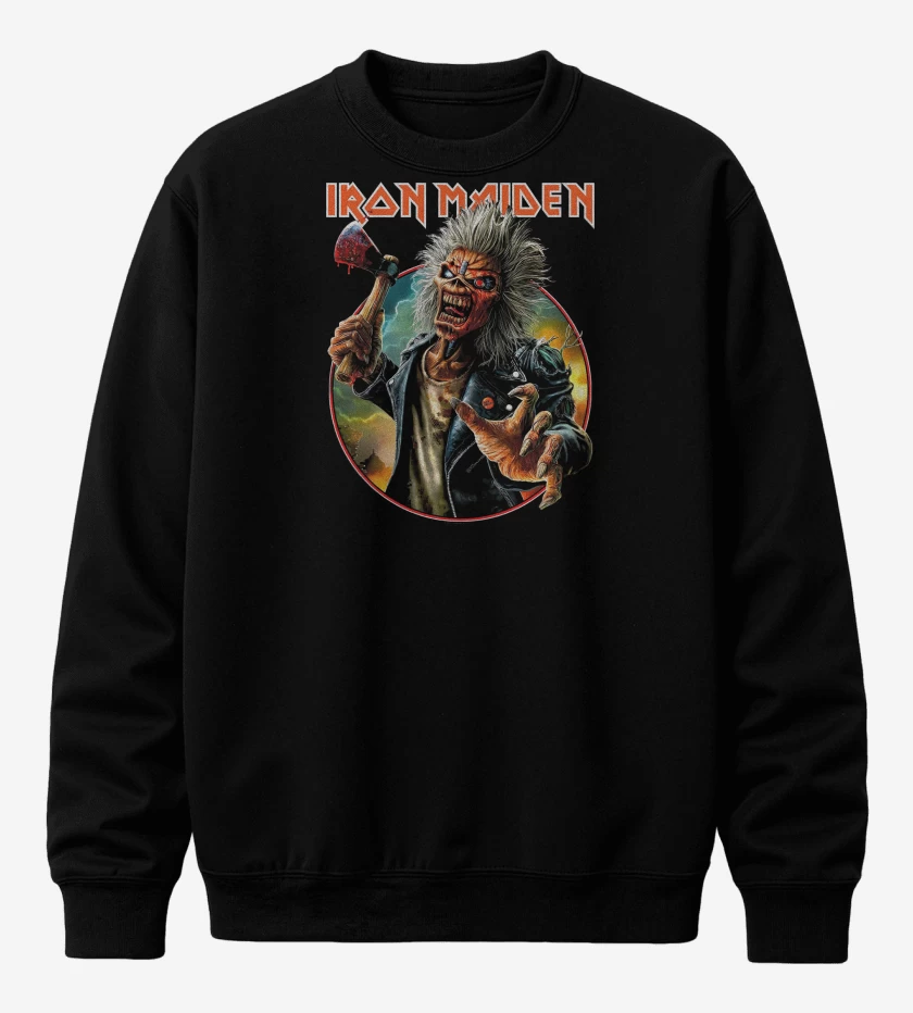 Poleron polo Iron Maiden Eddie Run For Your Lives