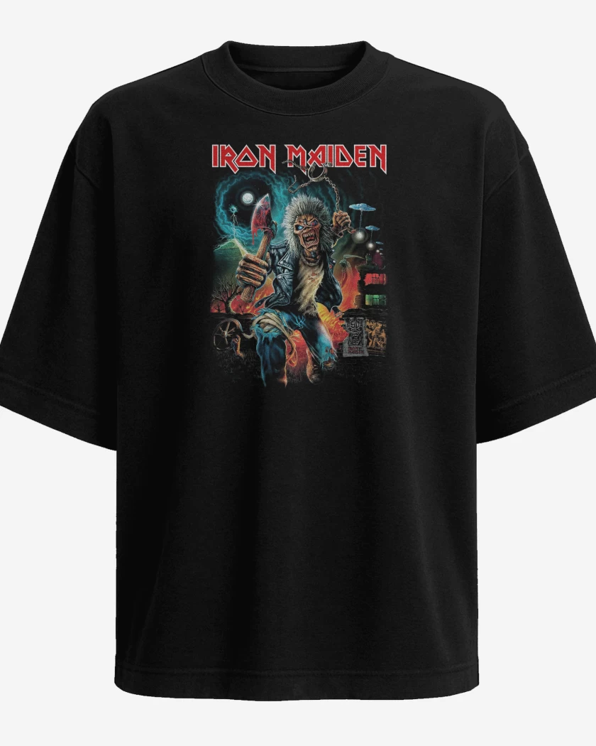 Polera Oversize Iron Maiden Eddie Run