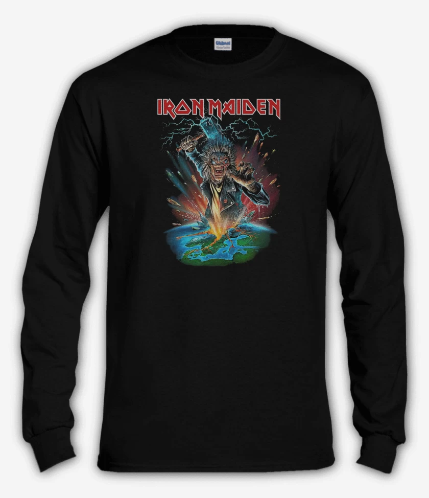 Polera manga larga Negro de Iron Maiden Eddie Thor