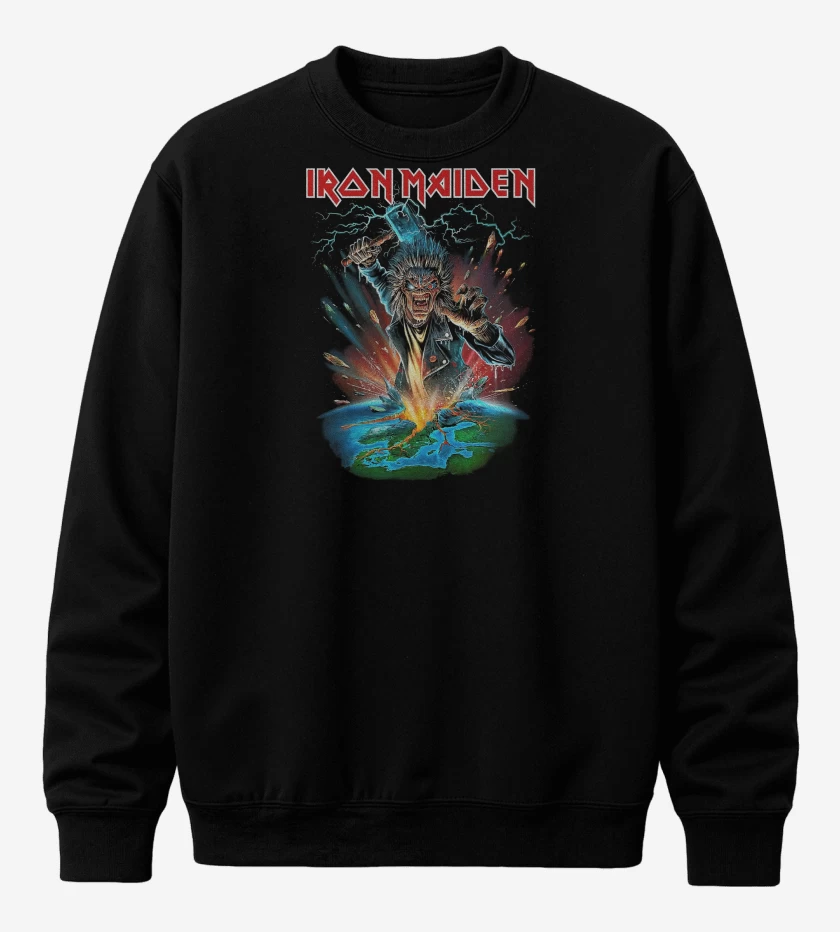 Poleron polo Negro de Iron Maiden Eddie Thor