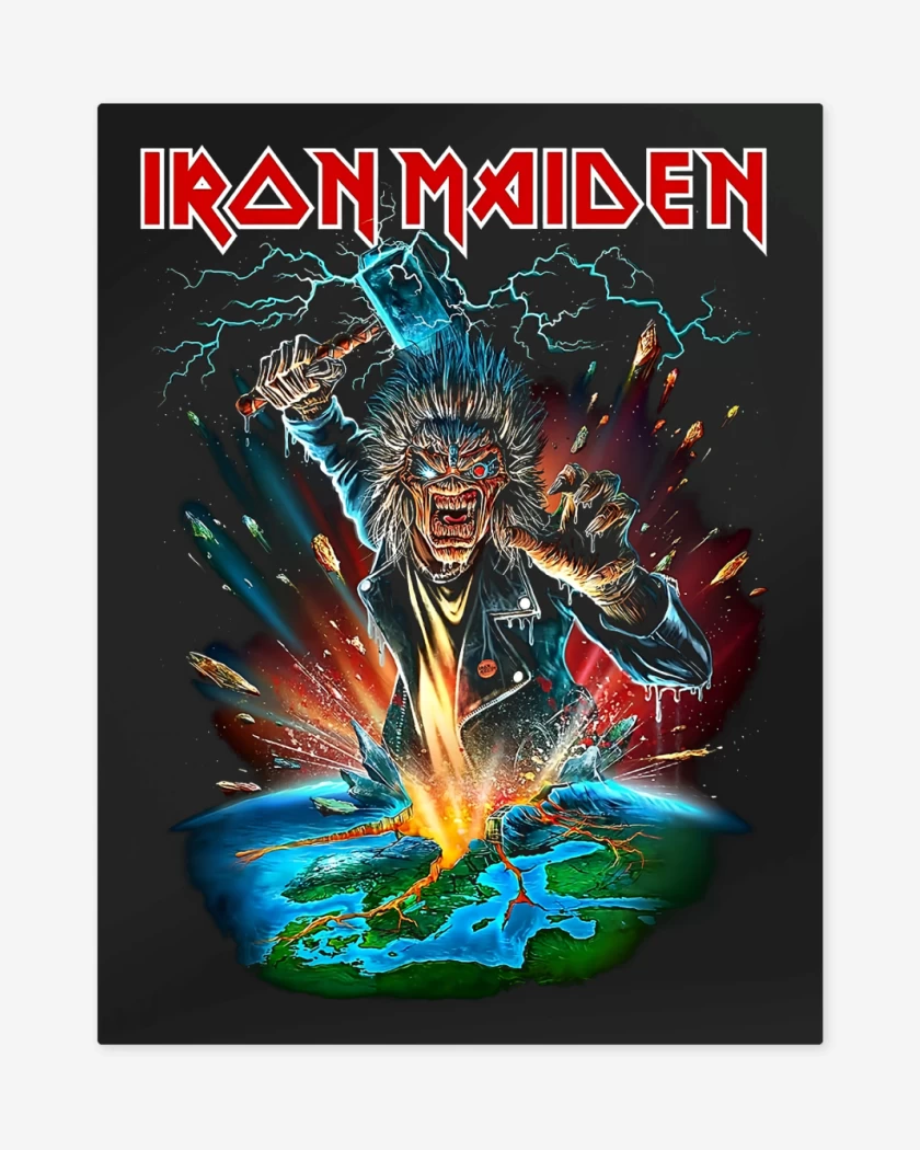 Print metalico Negro de Iron Maiden Eddie Thor
