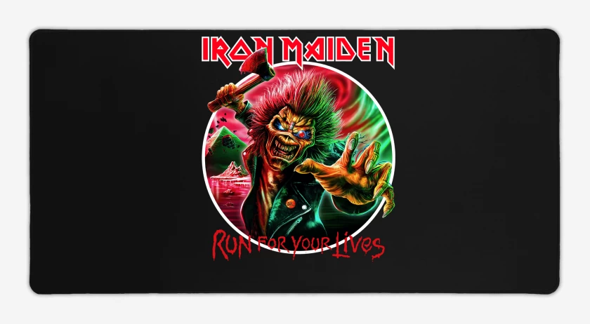Mouse pad Gamer Negro de Iron Maiden Run For Your Lives Chile