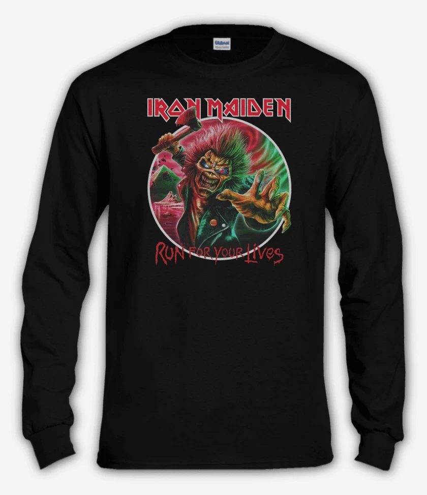 Polera manga larga Negro de Iron Maiden Run For Your Lives Chile