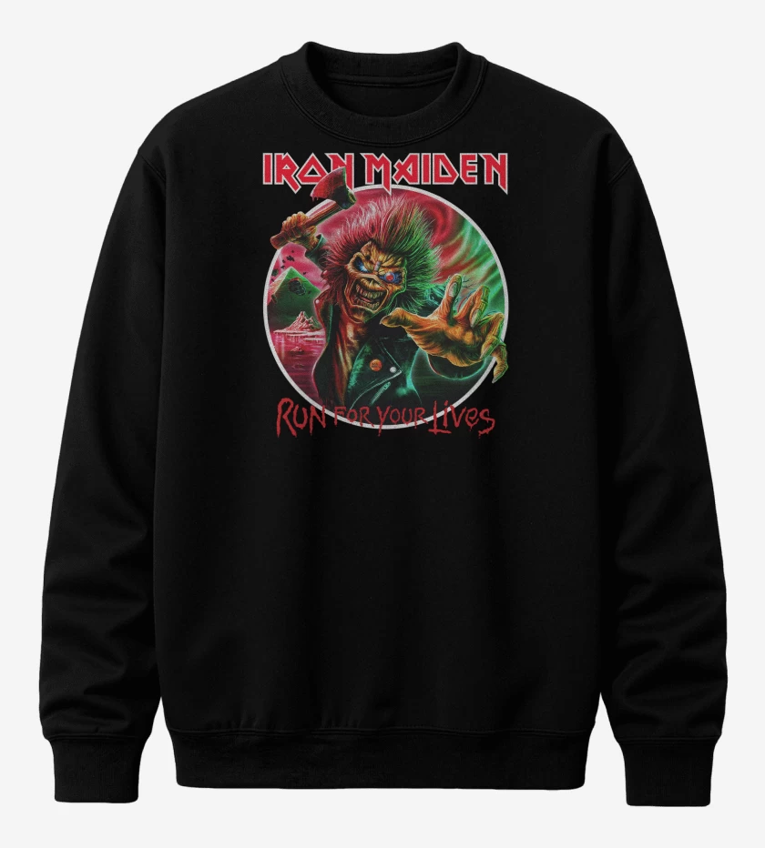Poleron polo Iron Maiden Run For Your Lives Chile