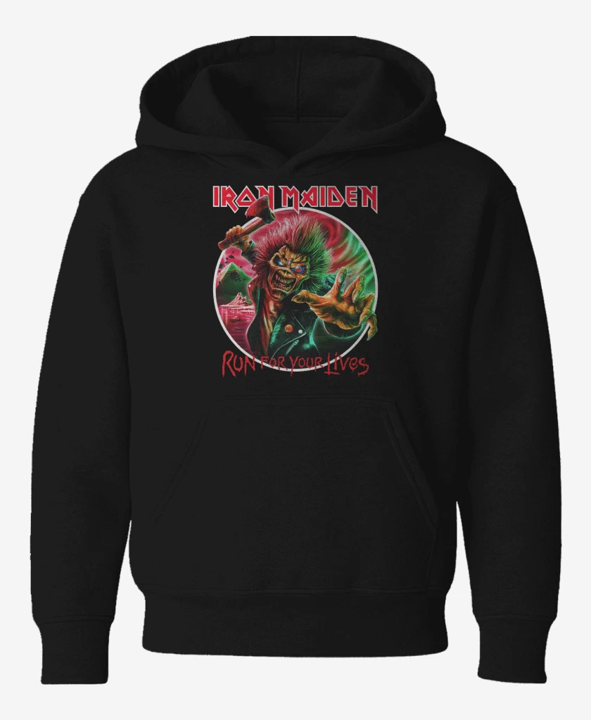 Poleron de niño Negro de Iron Maiden Run For Your Lives Chile