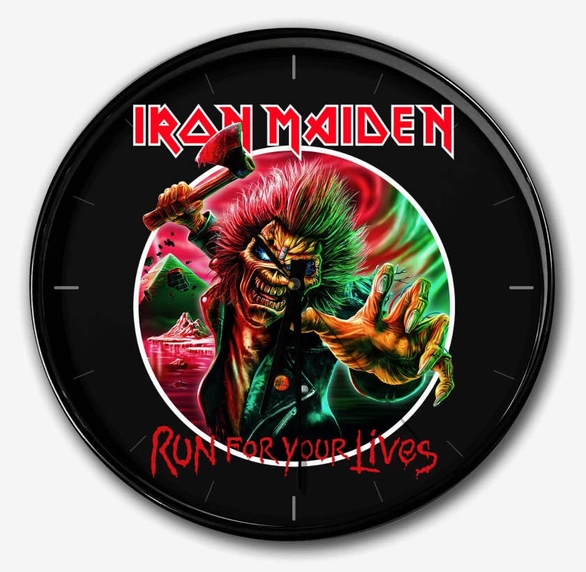 Reloj Negro de Iron Maiden Run For Your Lives Chile