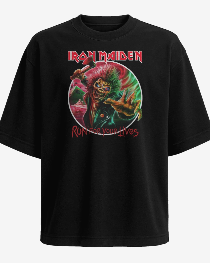 Polera Oversize Iron Maiden Run For Your Lives Chile